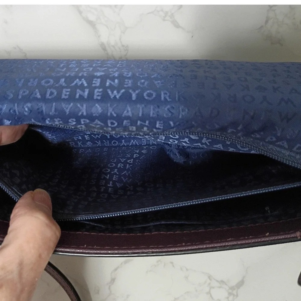 KATE SPADE Tilden Place Alek Oxblood Saffiano Leather Crossbody Bag w/ Dust Bag